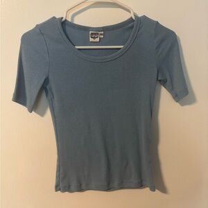 Jungmaven Paseo Tee in Blue Heaven - Light blue